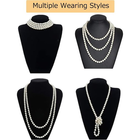 1920s Flapper Accessories Set Retro Roaring 20s Womens Costume Jewelry - Picture 3 of 7